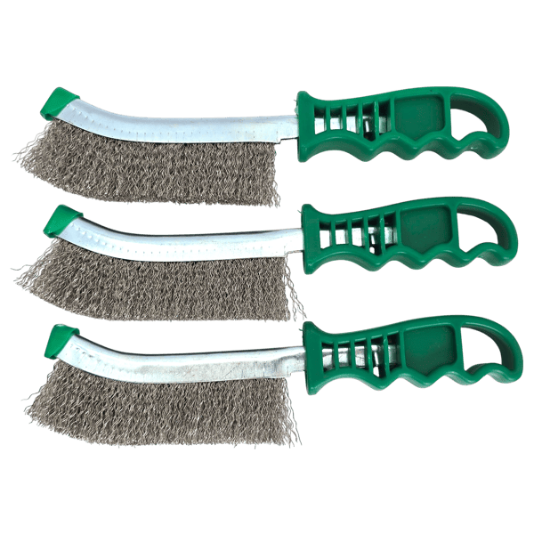 3x Bremssattelbürste Edelstahl Drahtbürsten Handbürste INOX 250mm Bürsten