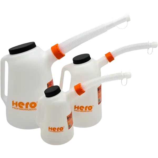 Ölkannen Messkanne Füllkanne SET 1L + 3L + 5L Messbecher Wasser Kanne Kfz HERO