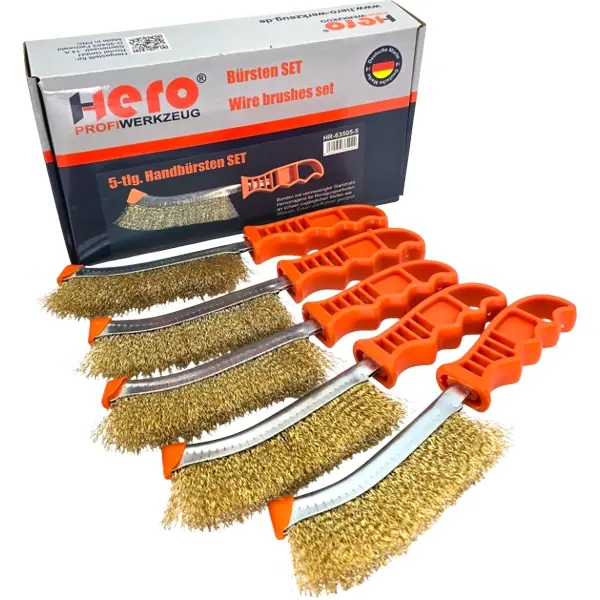 5x Bremssattelbürste Messingbürste Drahtbürsten Handbürste 250mm Bürste HERO