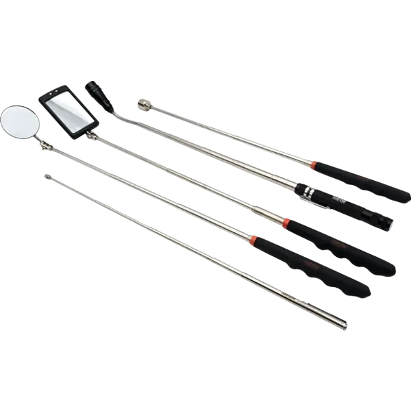 Inspektionsspiegel LED Magnetheber 5tlg Magnetstab Teleskop Inspektionslampe Set