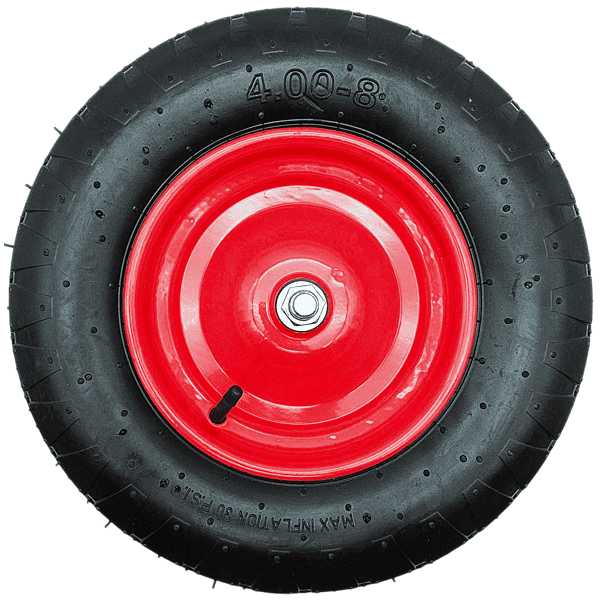 Schubkarrenrad Ersatzrad 4.00-8 Luftrad 2PR Reifen 16mm Achsloch