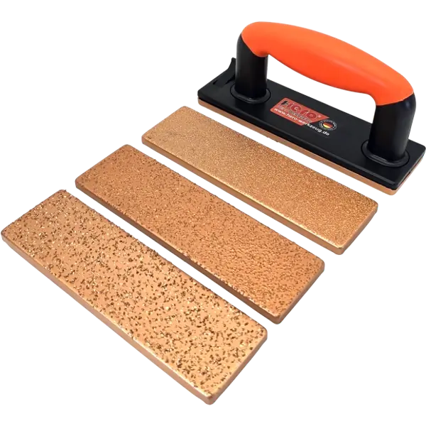 5tlg SET Schleifbrett Hartmetall Fliesen Handschleifer Schleifklotz HERO Premium