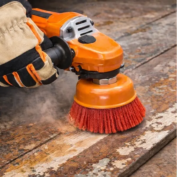 Nylon Topfbürste 100mm M14 HERO Profi Rundbürste Kegelbürste für Winkelschleifer