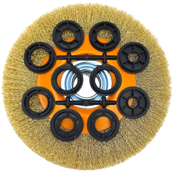HERO Rundbürste 200mm Scheibenbürste Drahtbürste Schleifbock Stahlbürste