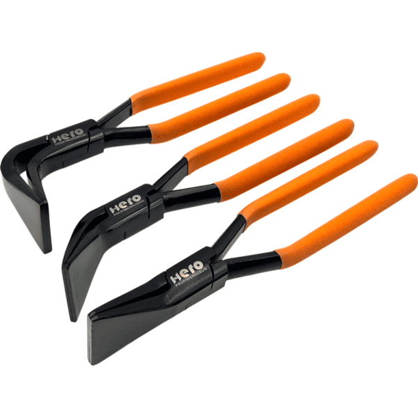 3-tlg. Abkantzange Falzzange Set Biegezange Klempner Dachdecker Spengler HERO