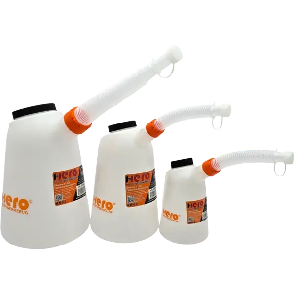 Ölkannen Messkanne Füllkanne SET 1L + 3L + 5L Messbecher Wasser Kanne Kfz HERO