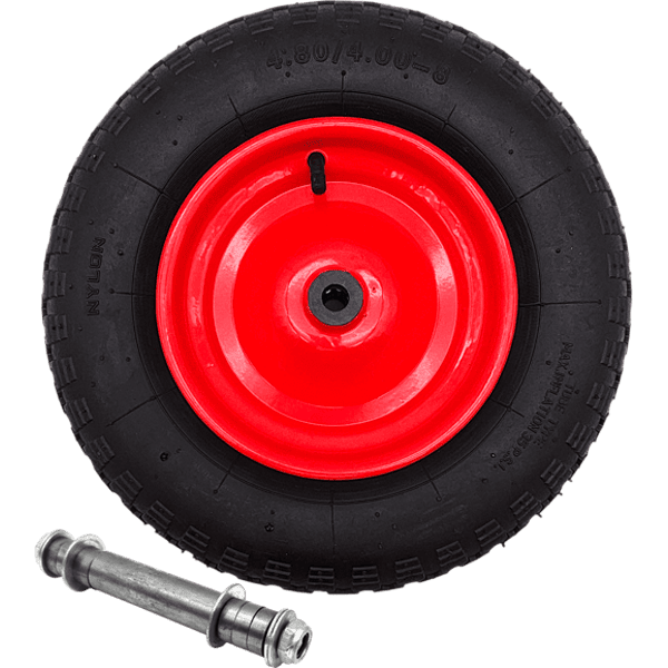 Schubkarrenrad Ersatzrad 4.8/4.00-8 Luftrad 2PR Reifen 16mm Achsloch