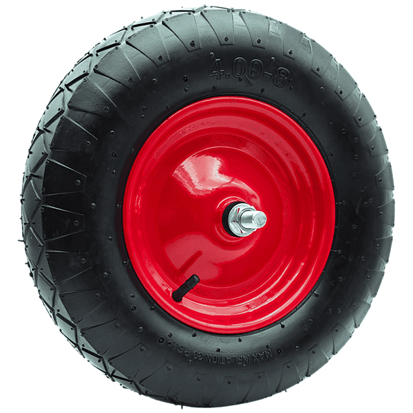 Schubkarrenrad Ersatzrad 4.00-8 Luftrad 2PR Reifen 16mm Achsloch