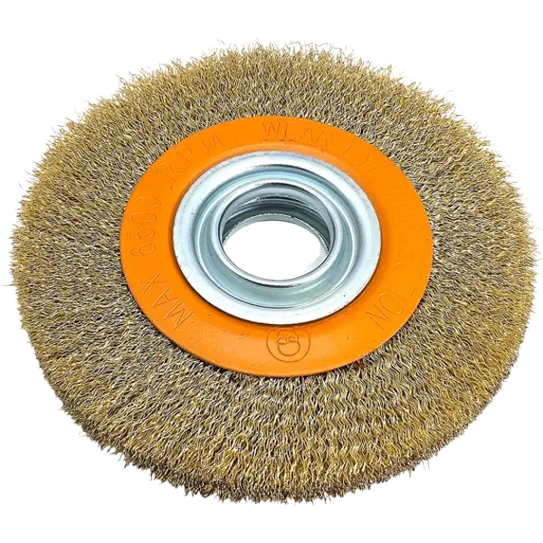 HERO Rundbürste Scheibenbürste 150mm Drahtbürste Schleifbock Stahlbürste