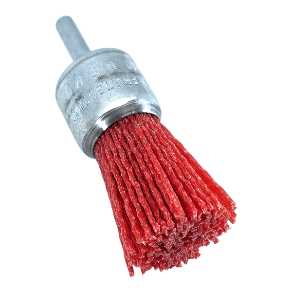 5x Nylonbürste Pinselbürste 25mm Rundbürste Drahtbürsten schaft ENCORE Premium