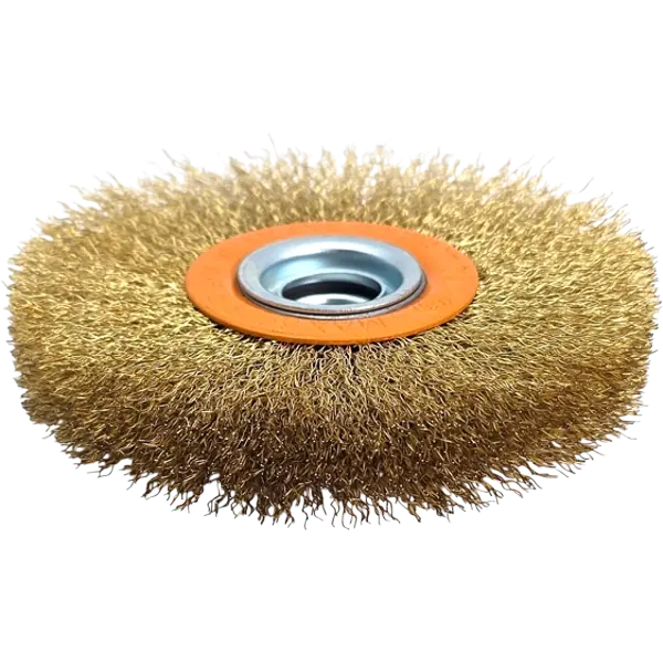 HERO Rundbürste Scheibenbürste 125mm 19,6mm Drahtbürste Schleifbock Stahlbürste