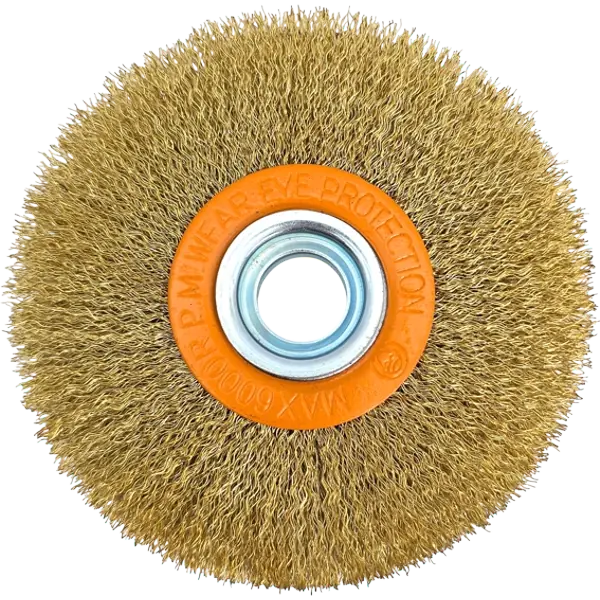 HERO Rundbürste Scheibenbürste 125mm 19,6mm Drahtbürste Schleifbock Stahlbürste