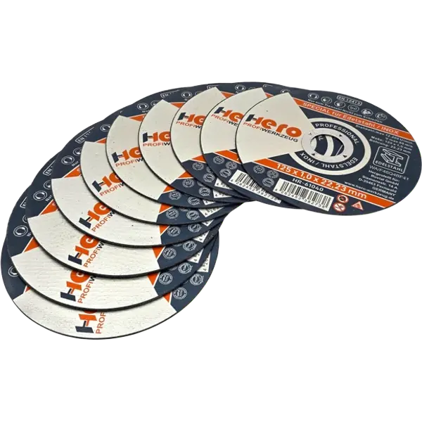 Trennscheiben 125 x 1,0mm INOX Edelstahl 10x Flexscheiben Winkelschleifer HERO