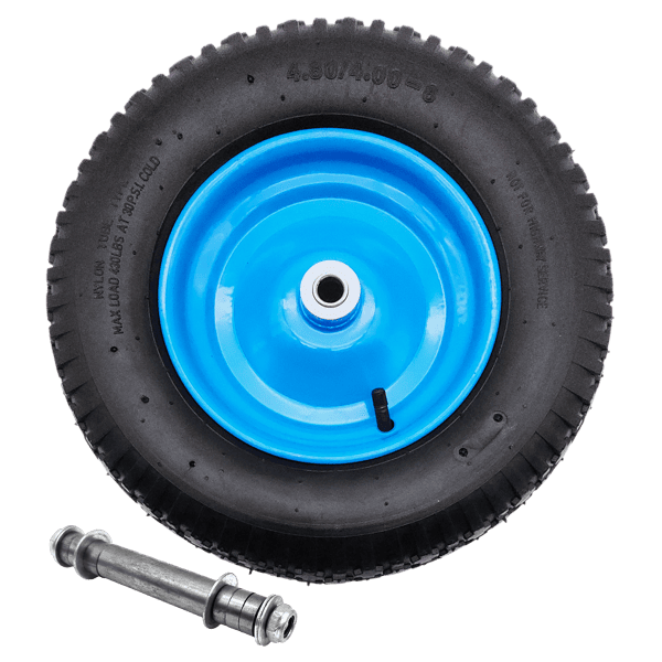 Schubkarrenrad 4.80/4.00-8 Ersatzrad Luftrad 2PR 16mm Achsloch inkl Achse