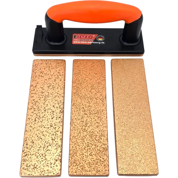 5tlg SET Schleifbrett Hartmetall Fliesen Handschleifer Schleifklotz HERO Premium