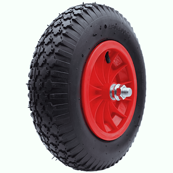 Schubkarrenrad Ersatzrad Luftrad 4,80/4.00-8 2PR Reifen 20mm Achsloch