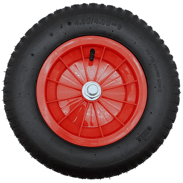 Schubkarrenrad Ersatzrad Luftrad 4,80/4.00-8 2PR Reifen 20mm Achsloch