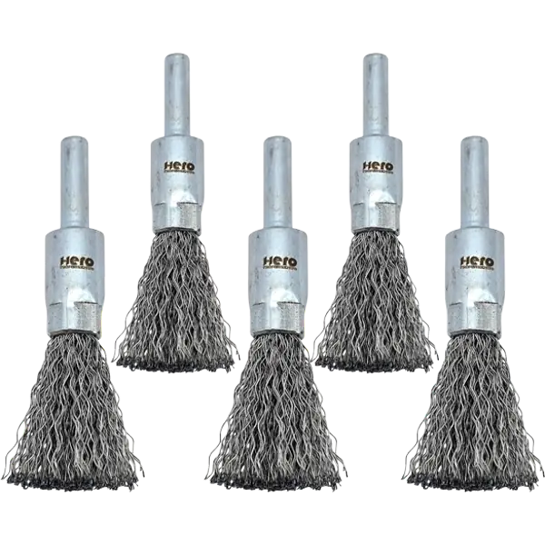 5x Pinselbürste Drahtbürste Topfbürste 12mm Rundbürste für Bohrmaschine HERO