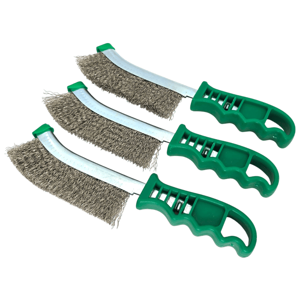 3x Bremssattelbürste Edelstahl Drahtbürsten Handbürste INOX 250mm Bürsten