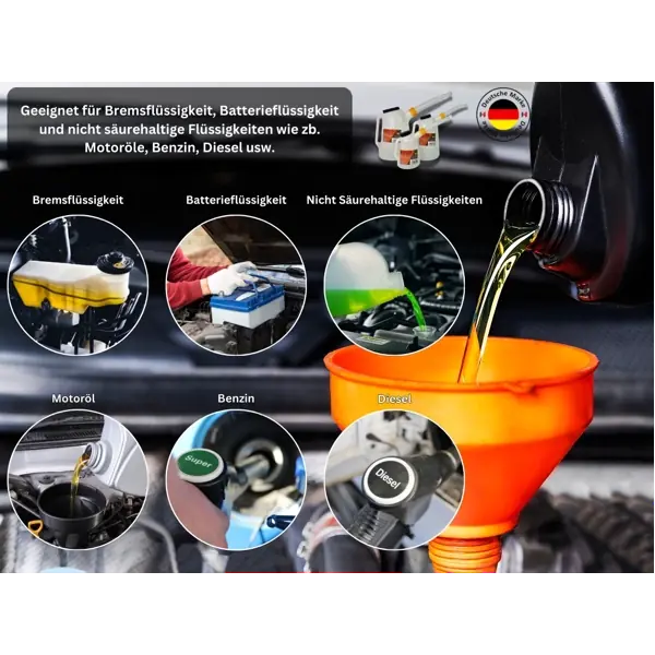 Ölkannen Messkanne Füllkanne SET 1L + 3L + 5L Messbecher Wasser Kanne Kfz HERO