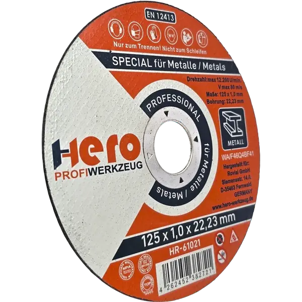 Trennscheiben 125 x 1,0 x 22,23 mm Metall 10x Flexscheiben Winkelschleifer HERO
