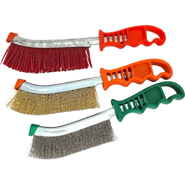 HERO Hand-Drahtbürsten Edelstahl Nylon Stahlbürsten 3-teiliges MIX Bürsten Set