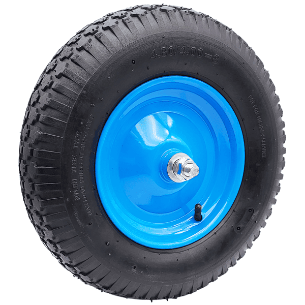 Schubkarrenrad 4.80/4.00-8 Ersatzrad Luftrad 2PR 16mm Achsloch inkl Achse
