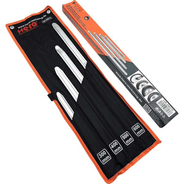 Montiereisen Reifenmontage SET 4-tlg PROFI Montierhebel 300-400-500-600mm HERO