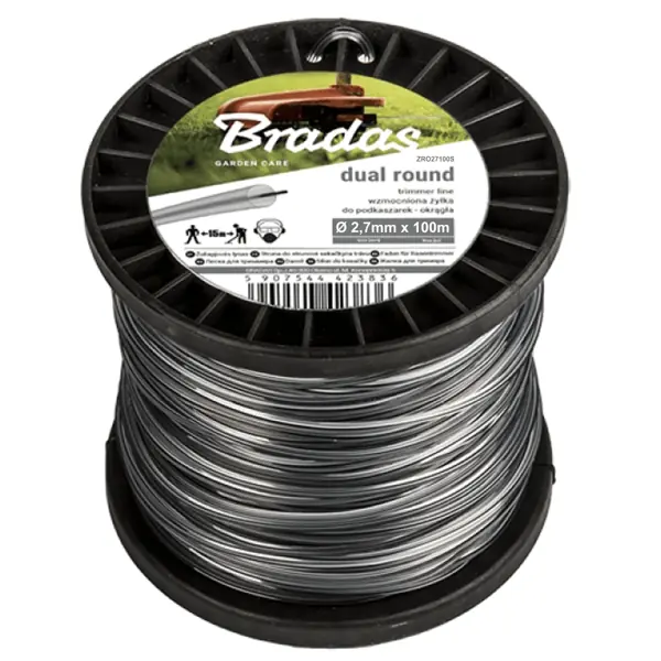 Trimmerfaden Mähfaden Trimmer Ersatzfaden Zweikomponenten 2,7 mm x 100 M Rund