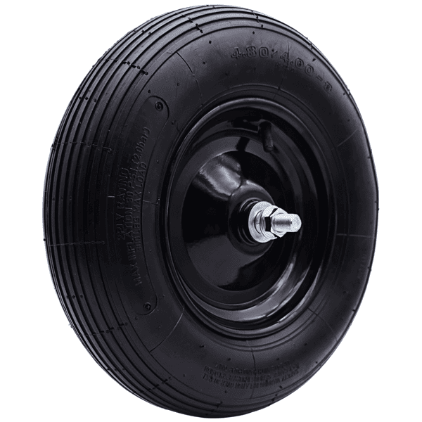Schubkarrenrad Ersatzrad Luftrad 4,80/4.00-8 2PR Reifen 16mm Achsloch