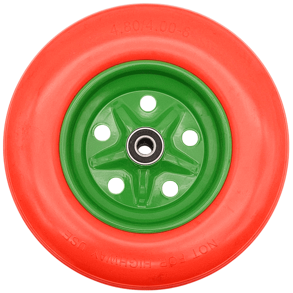 Schubkarrenrad Ersatzrad Vollgummi 4.80/4.00-8 Reifen 20mm Achsloch