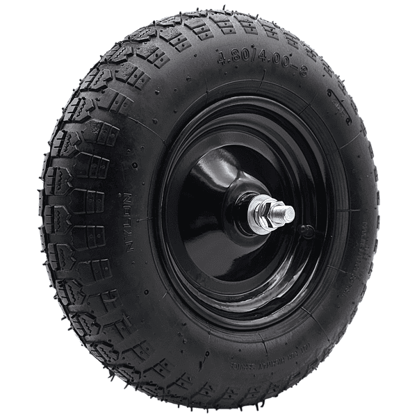 Schubkarrenrad Ersatzrad Luftrad 4,80/4.00-8 2PR Reifen 16mm Achsloch