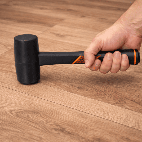 Gummihammer 450g Hartgummi Schwarz Fiberglasstiel Pflasterhammer HERO Premium