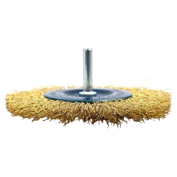 3x Scheibenbürste Rundbürste 100mm Drahtbürste Stahlbürste Schaft gewellt HERO