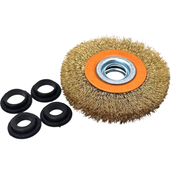 HERO Rundbürste Scheibenbürste 100mm 19,6mm Drahtbürste Schleifbock Stahlbürste