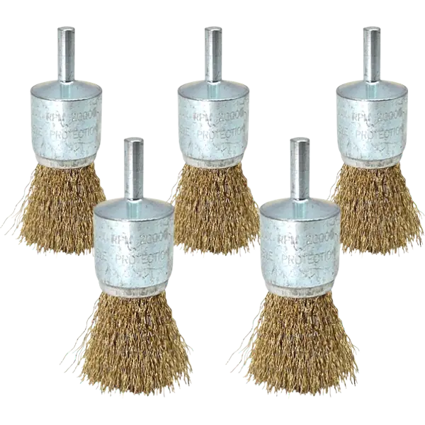 5x Pinselbürste Drahtbürste Messing 30mm Rundbürste für Bohrmaschine HERO