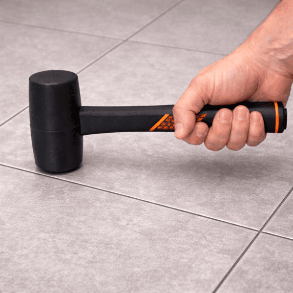 Gummihammer 450g Hartgummi Schwarz Fiberglasstiel Pflasterhammer HERO Premium