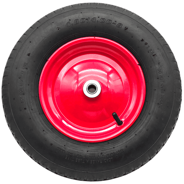 Schubkarrenrad Ersatzrad 4.80/4.00-8 Luftrad 2PR Reifen 16mm Achsloch