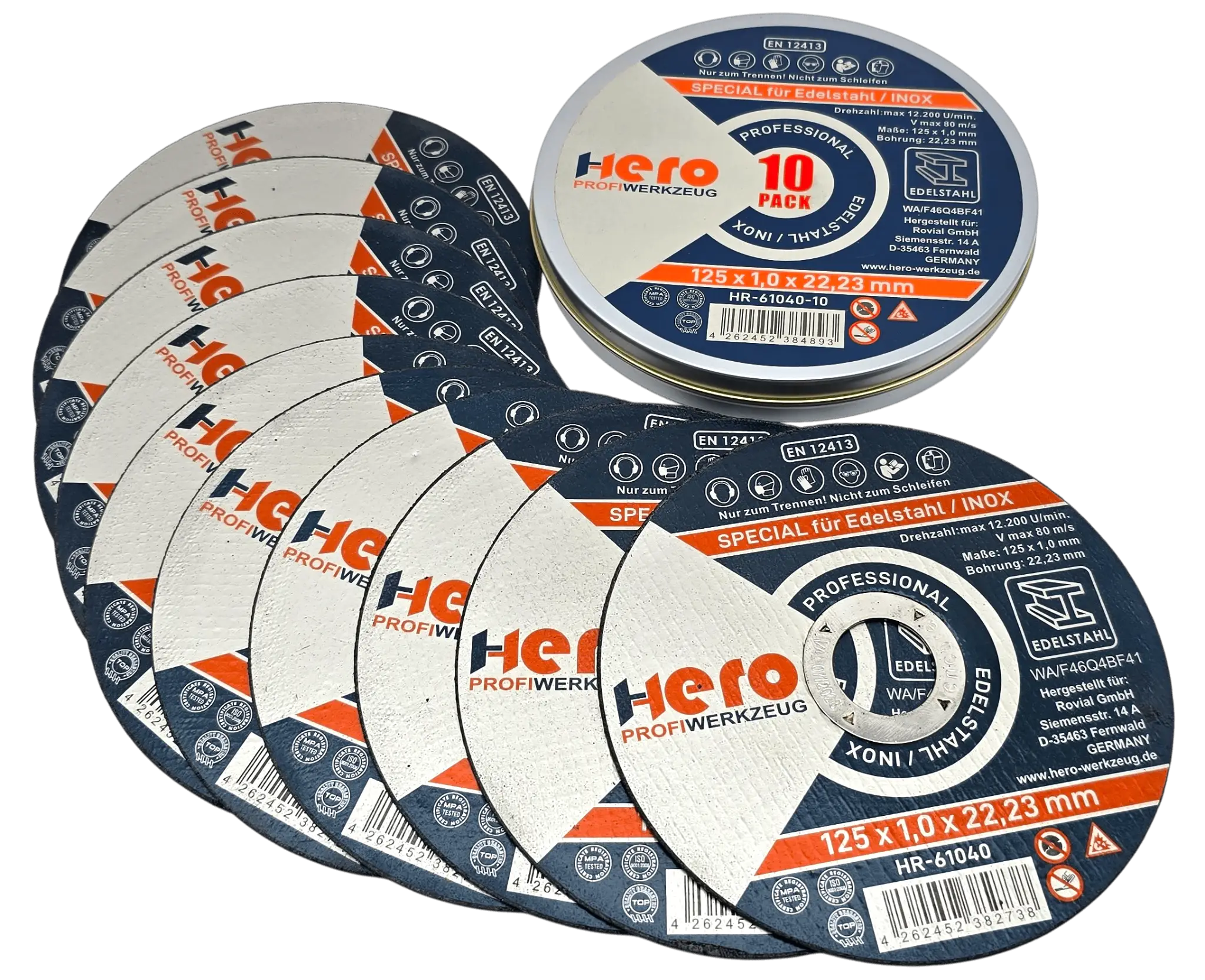 HERO Trennscheiben 125mm INOX Edelstahl 50 Stück