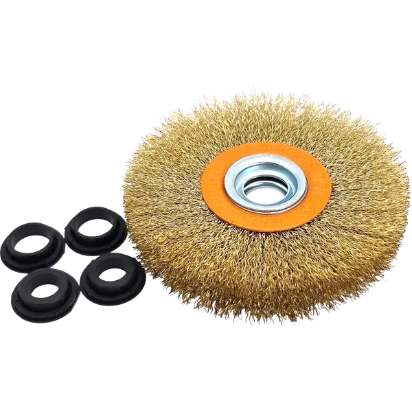 HERO Rundbürste Scheibenbürste 125mm 19,6mm Drahtbürste Schleifbock Stahlbürste