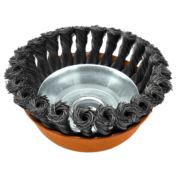 Topfbürste 125mm Rundbürste M14 HERO Drahtbürste gezopft für Winkelschleifer