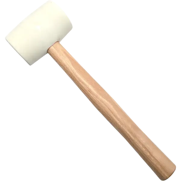 Gummihammer 225g Weiß Hartgummihammer Kopf Ø 48mm Holzstiel HERO Premium