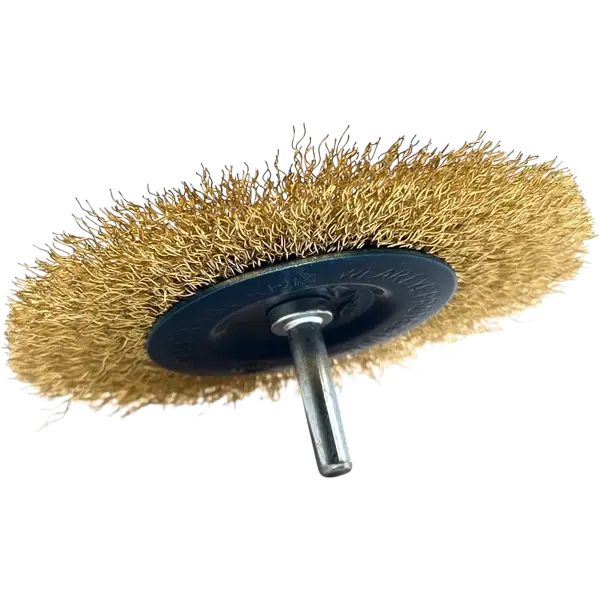 3x Scheibenbürste Rundbürste 100mm Drahtbürste Stahlbürste Schaft gewellt HERO