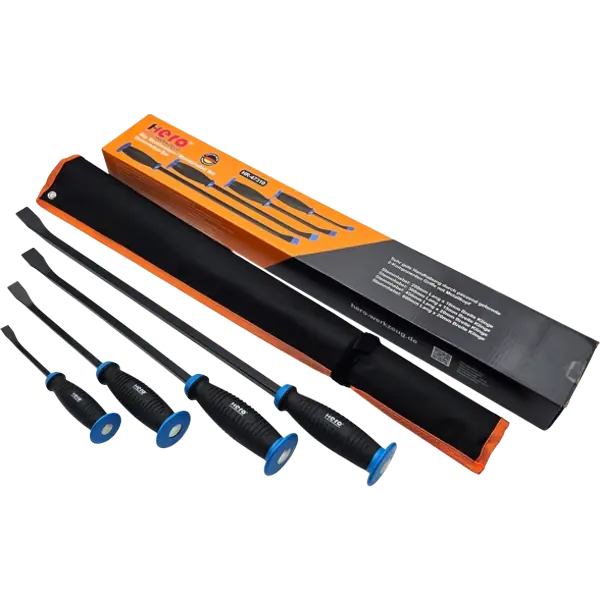 PROFI Brecheisen Stemmhebel Stemmeisen Montagehebel 4tlg SET Rolltasche HERO