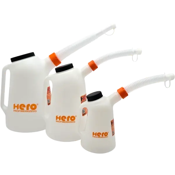 Ölkannen Messkanne Füllkanne SET 1L + 3L + 5L Messbecher Wasser Kanne Kfz HERO