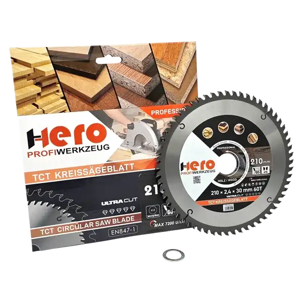 Kreissägeblatt 210 x 30/20 mm 60Z Profi HM Sägeblatt TCT Sägeblätter Holz
