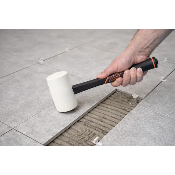 Gummihammer Fiberglasstiel Hartgummi weiß 450g HERO Professional Premium Line