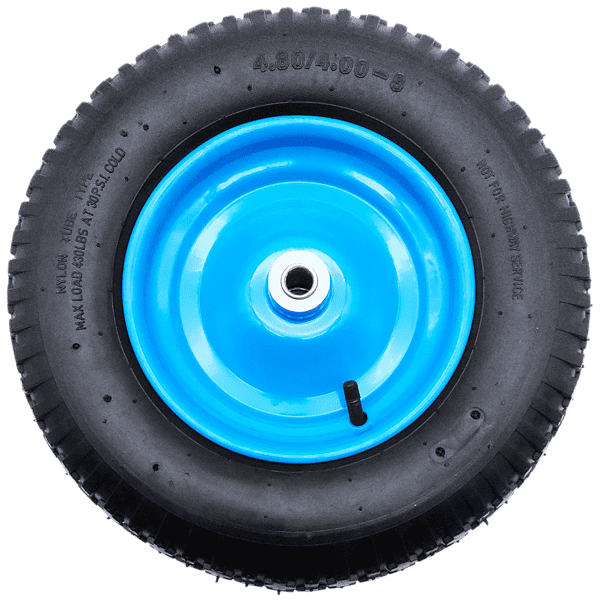 Schubkarrenrad 4.80/4.00-8 Ersatzrad Luftrad 2PR 16mm Achsloch inkl Achse