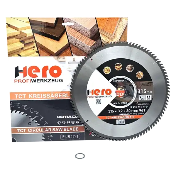 Kreissägeblatt 315 x 30/20 mm 96Z Profi HM Sägeblatt TCT Sägeblätter Holz