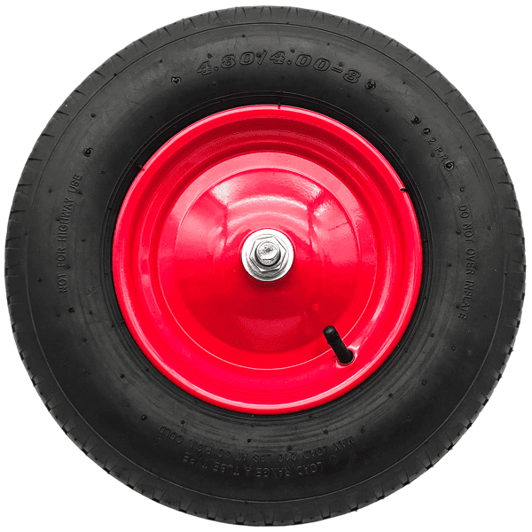 Schubkarrenrad Ersatzrad 4.80/4.00-8 Luftrad 2PR Reifen 16mm Achsloch